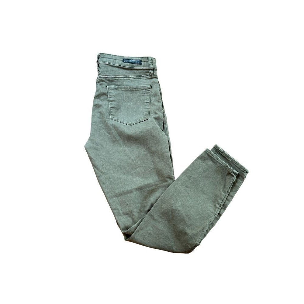 Articles Of Society Womens‎ Jeans Size 26 Green Solid Denim Jeans Skinny